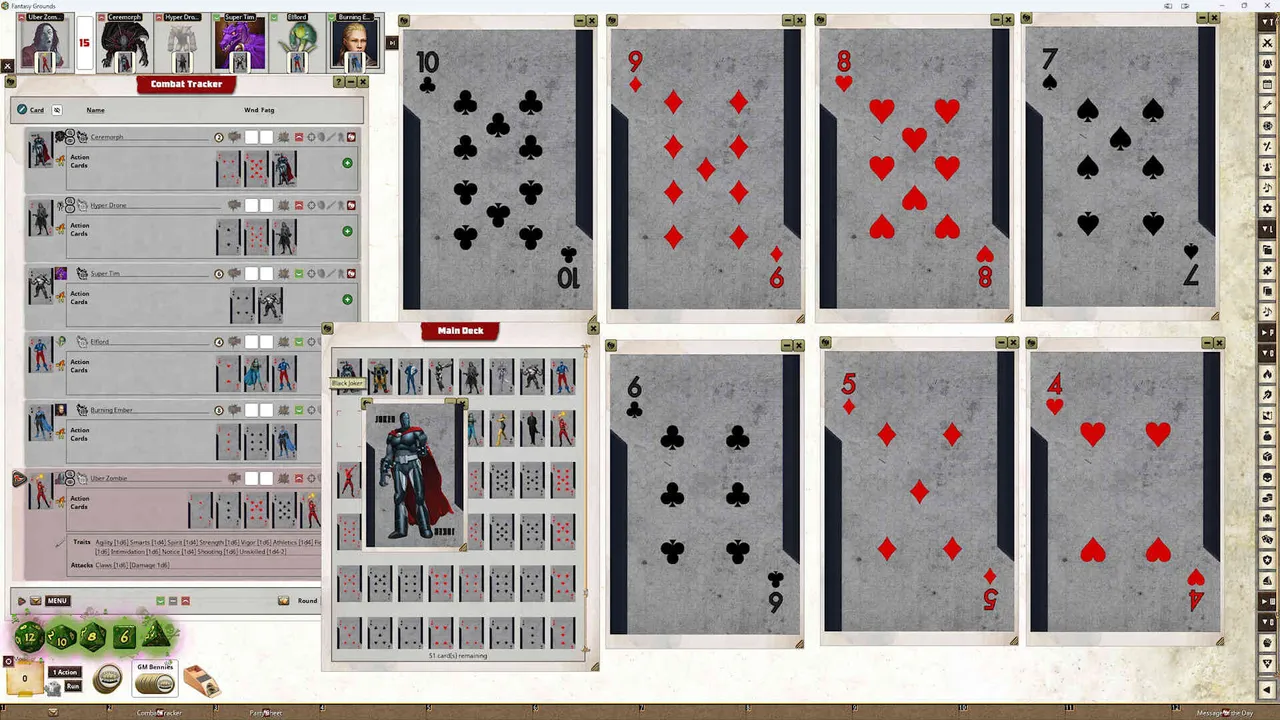 Fantasy Grounds - Savage Worlds - Necessary Evil Action Deck Screenshot 0