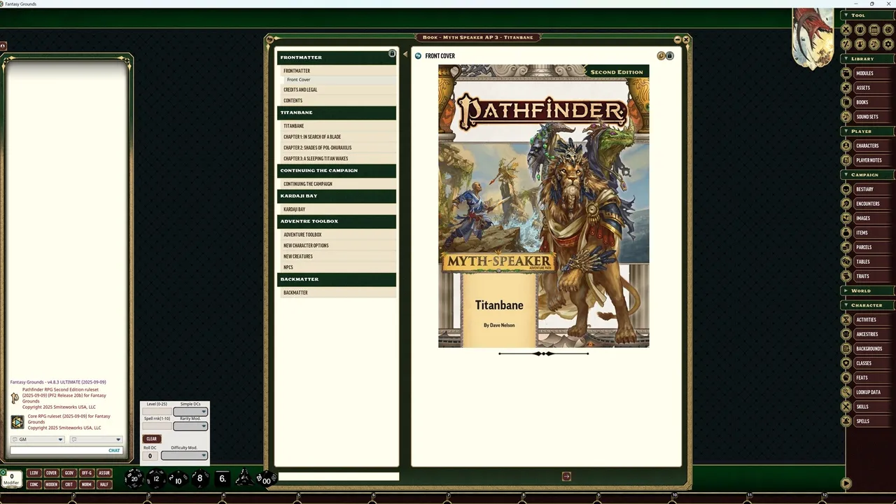 Fantasy Grounds - Pathfinder 2 RPG - Myth-Speaker Adventure Path: Titanbane (3 of 3) Screenshot 2