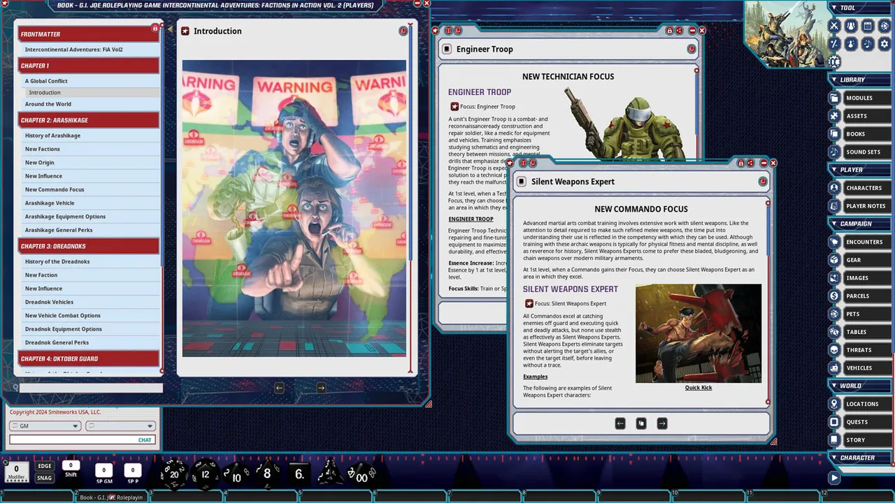 Fantasy Grounds - G.I. JOE Roleplaying Game Intercontinental Adventures: Factions in Action Vol. 2 Screenshot 2