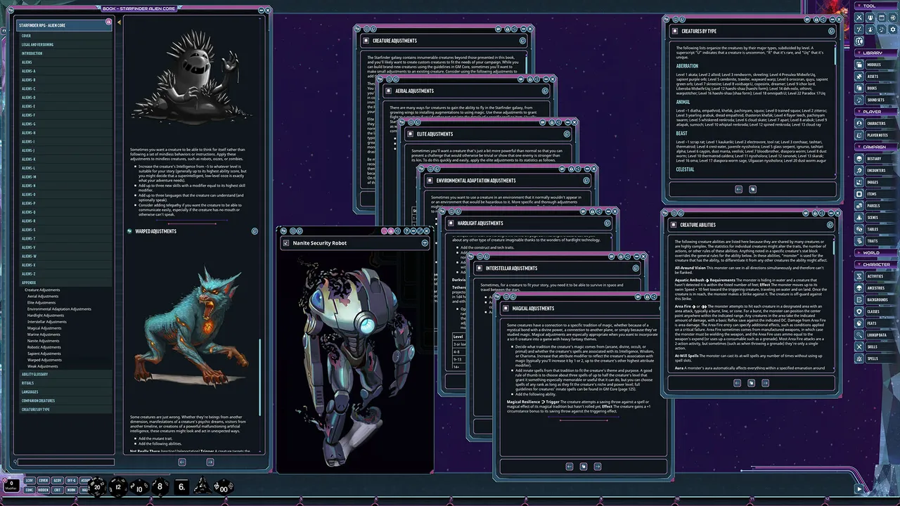 Fantasy Grounds - Starfinder 2 RPG - Alien Core Screenshot 1