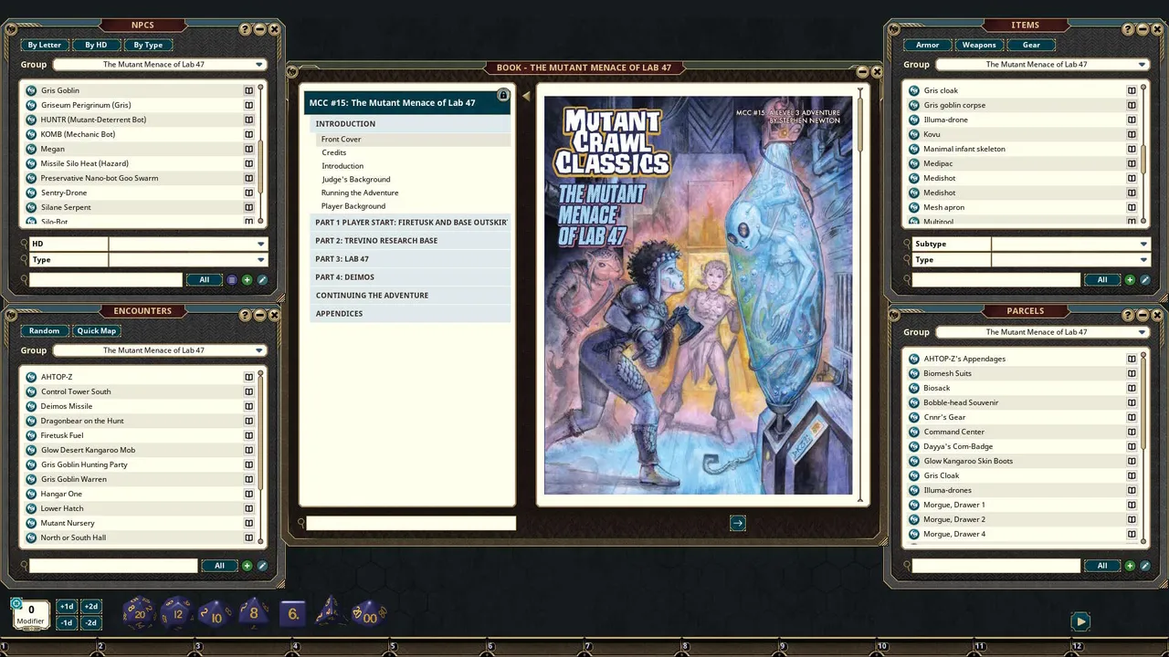 Fantasy Grounds - Mutant Crawl Classics #15: The Mutant Menace of Lab 47 Screenshot 4