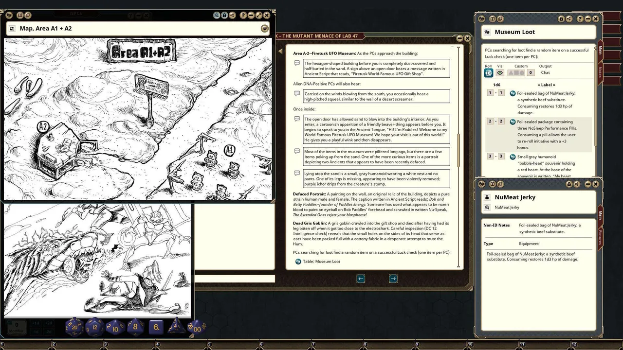 Fantasy Grounds - Mutant Crawl Classics #15: The Mutant Menace of Lab 47 Screenshot 0