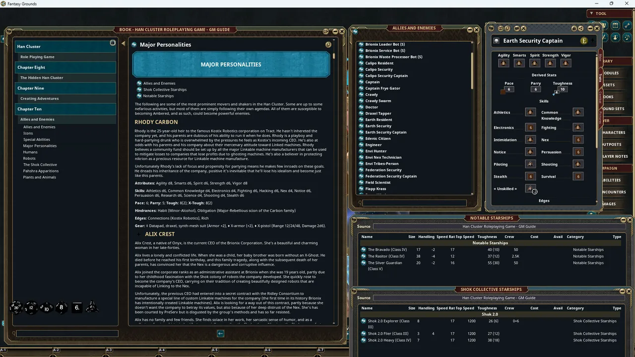 Fantasy Grounds - Savage Worlds - Han Cluster Role Playing Game Screenshot 2
