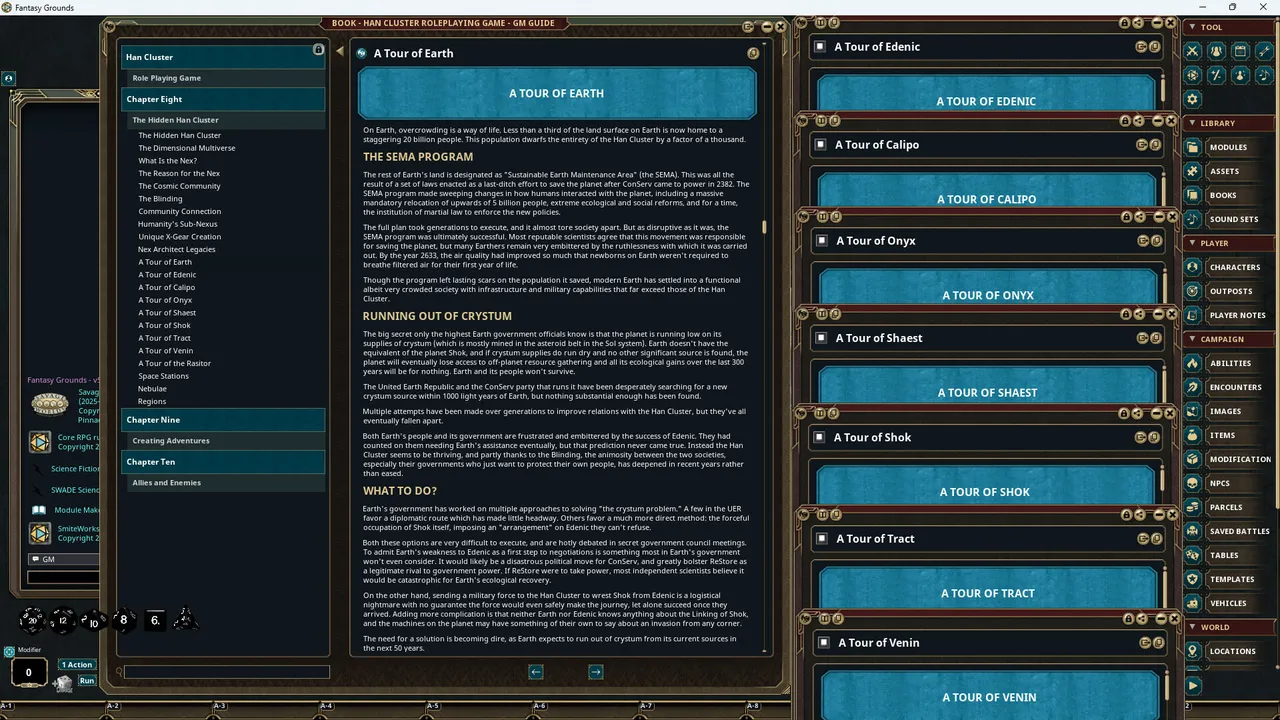 Fantasy Grounds - Savage Worlds - Han Cluster Role Playing Game Screenshot 6