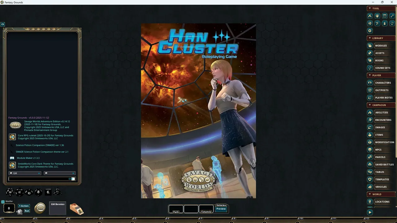 Fantasy Grounds - Savage Worlds - Han Cluster Role Playing Game Screenshot 1