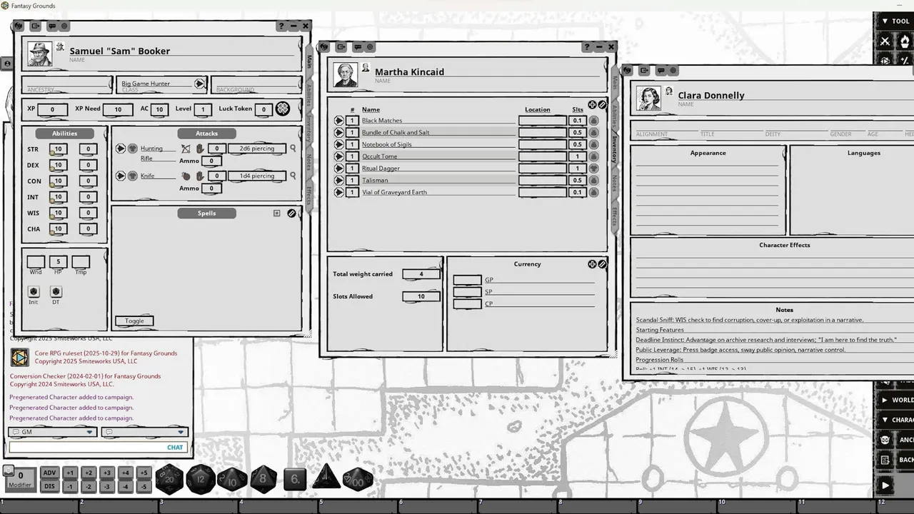 Fantasy Grounds - Dreamer in the Dark Screenshot 2