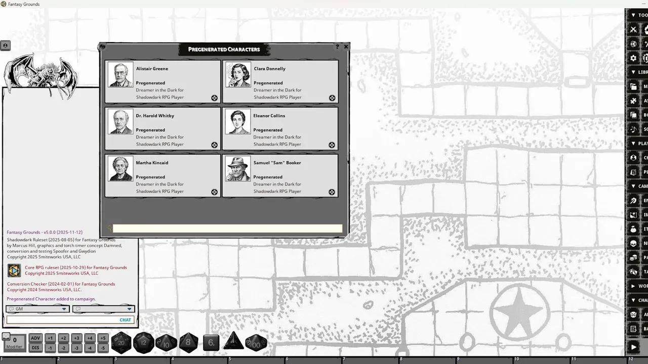 Fantasy Grounds - Dreamer in the Dark Screenshot 0