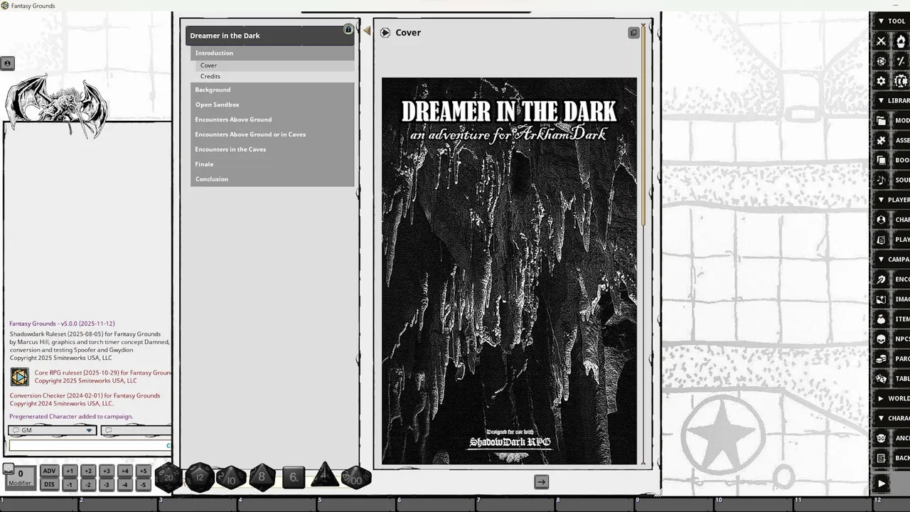 Fantasy Grounds - Dreamer in the Dark Screenshot 5