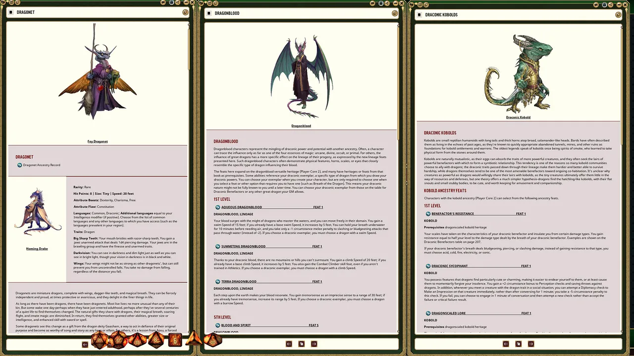 Fantasy Grounds - Pathfinder 2 RPG - Lost Omens: Draconic Codex Screenshot 1