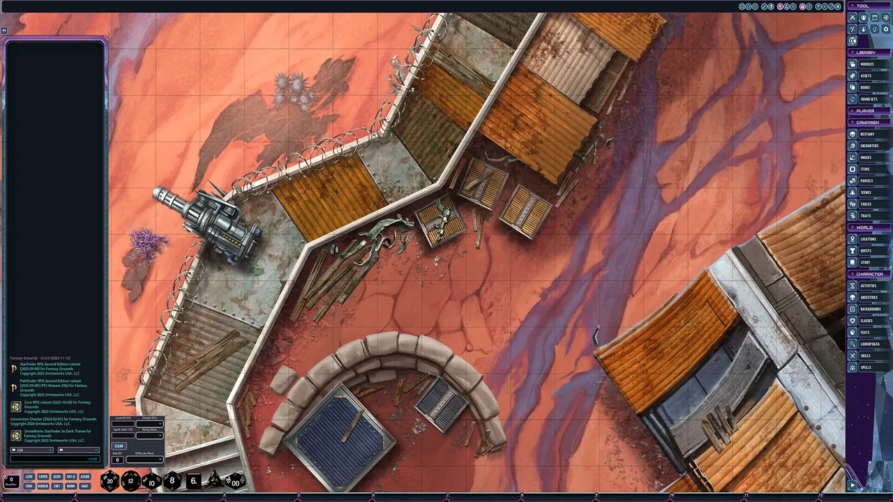 Fantasy Grounds - Starfinder 2 RPG - Flip-Mat: Renegade Outpost Screenshot 2