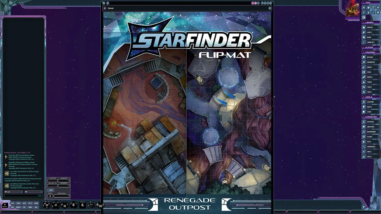 Fantasy Grounds - Starfinder 2 RPG - Flip-Mat: Renegade Outpost Screenshot 3