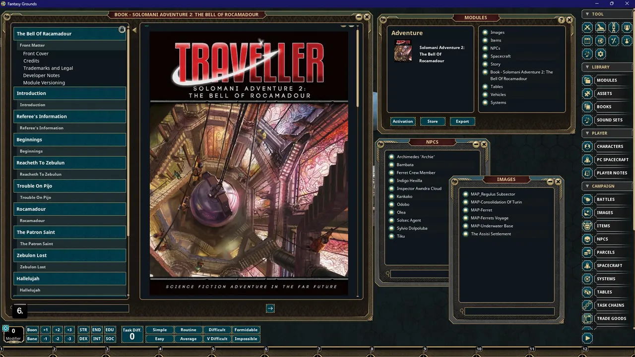 Fantasy Grounds - Traveller - Solomani Adventure 2: The Bell of Rocamadour Screenshot 3
