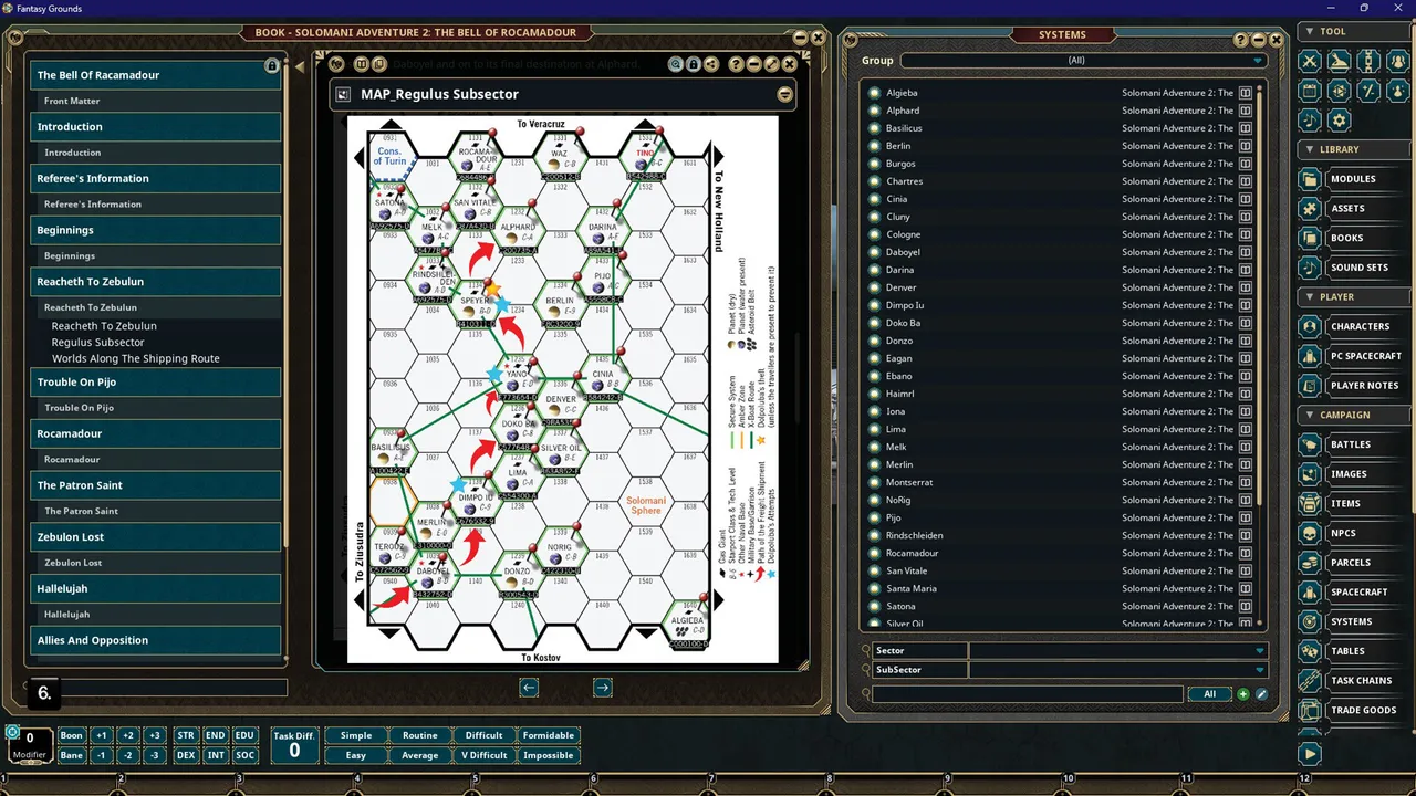 Fantasy Grounds - Traveller - Solomani Adventure 2: The Bell of Rocamadour Screenshot 2