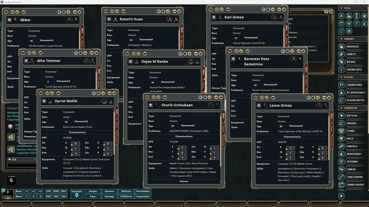 Fantasy Grounds - Traveller - Solomani Adventure 1: Mysteries on Arcturus Station Screenshot 2