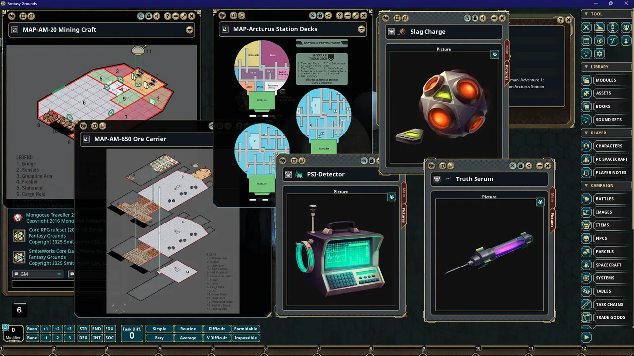 Fantasy Grounds - Traveller - Solomani Adventure 1: Mysteries on Arcturus Station Screenshot 3