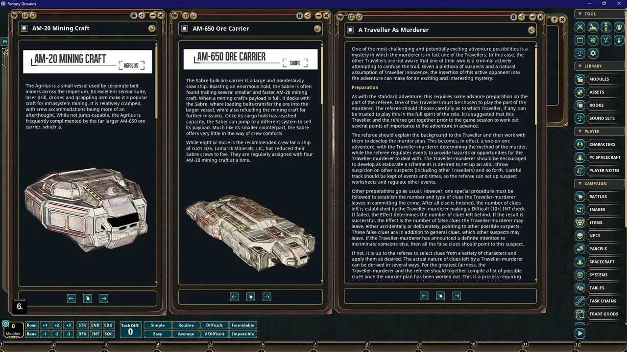 Fantasy Grounds - Traveller - Solomani Adventure 1: Mysteries on Arcturus Station Screenshot 4