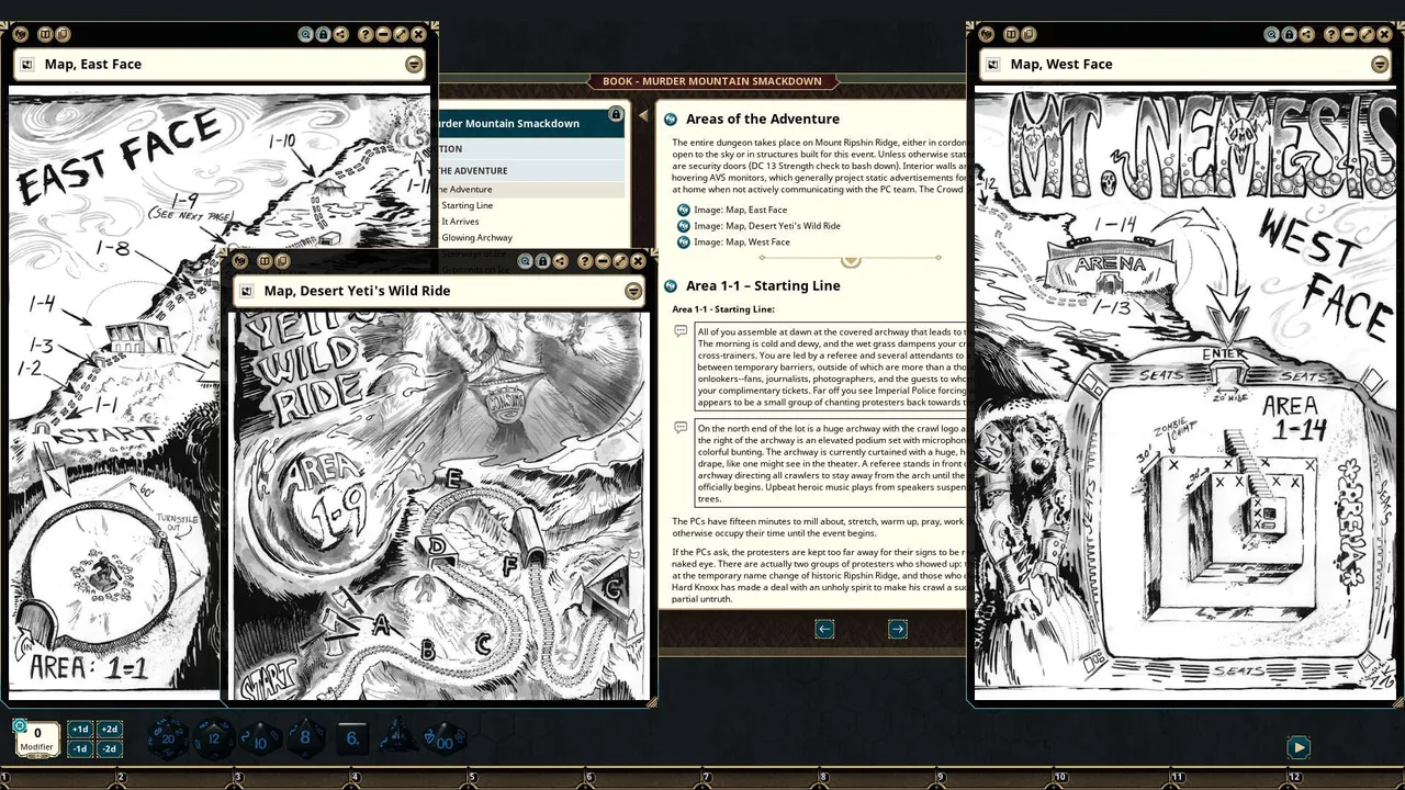 Fantasy Grounds - XCrawl Classics #0: Murder Mountain Smackdown Screenshot 4