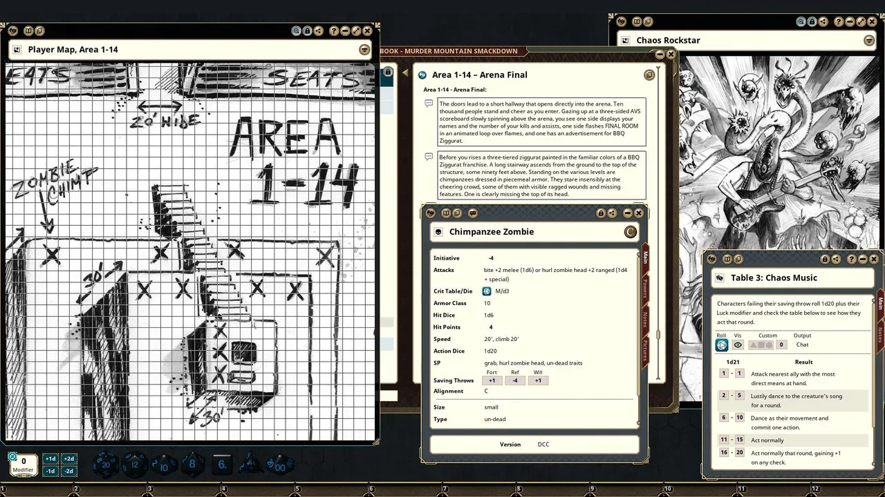Fantasy Grounds - XCrawl Classics #0: Murder Mountain Smackdown Screenshot 0