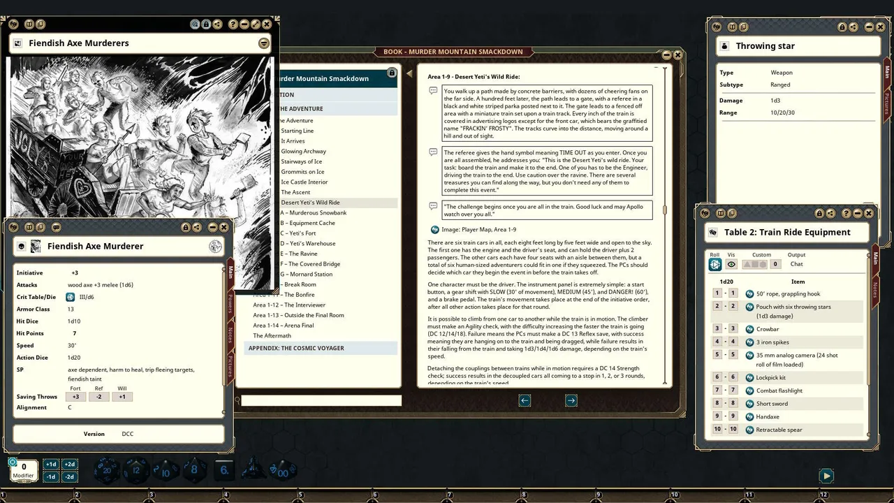 Fantasy Grounds - XCrawl Classics #0: Murder Mountain Smackdown Screenshot 3