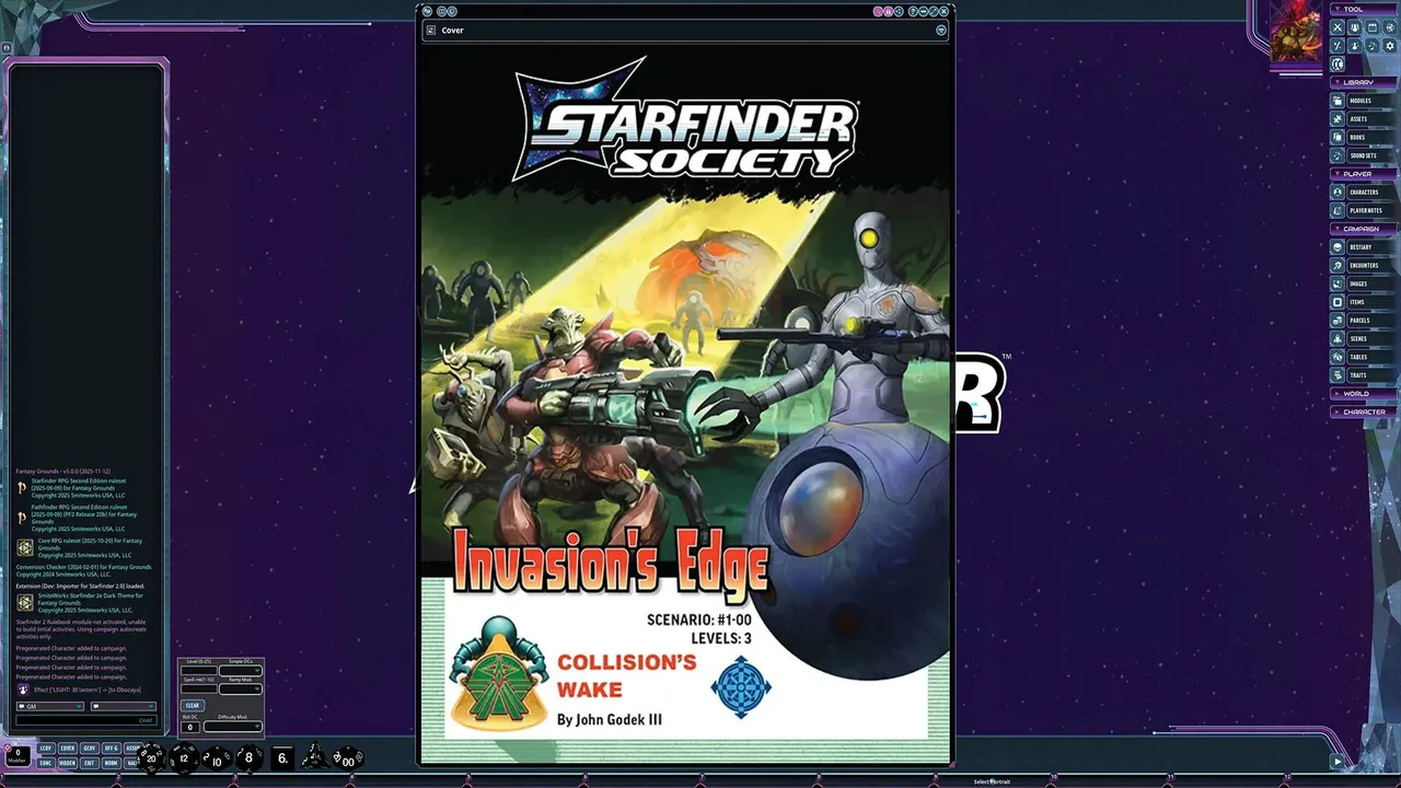 Fantasy Grounds - Starfinder Society - Invasion's Edge: Collision's Wake Screenshot 0