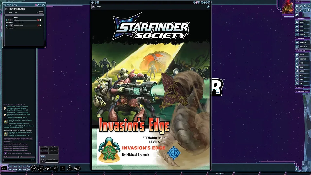 Fantasy Grounds - Starfinder Society - Invasion's Edge: Invasion's Edge Screenshot 2
