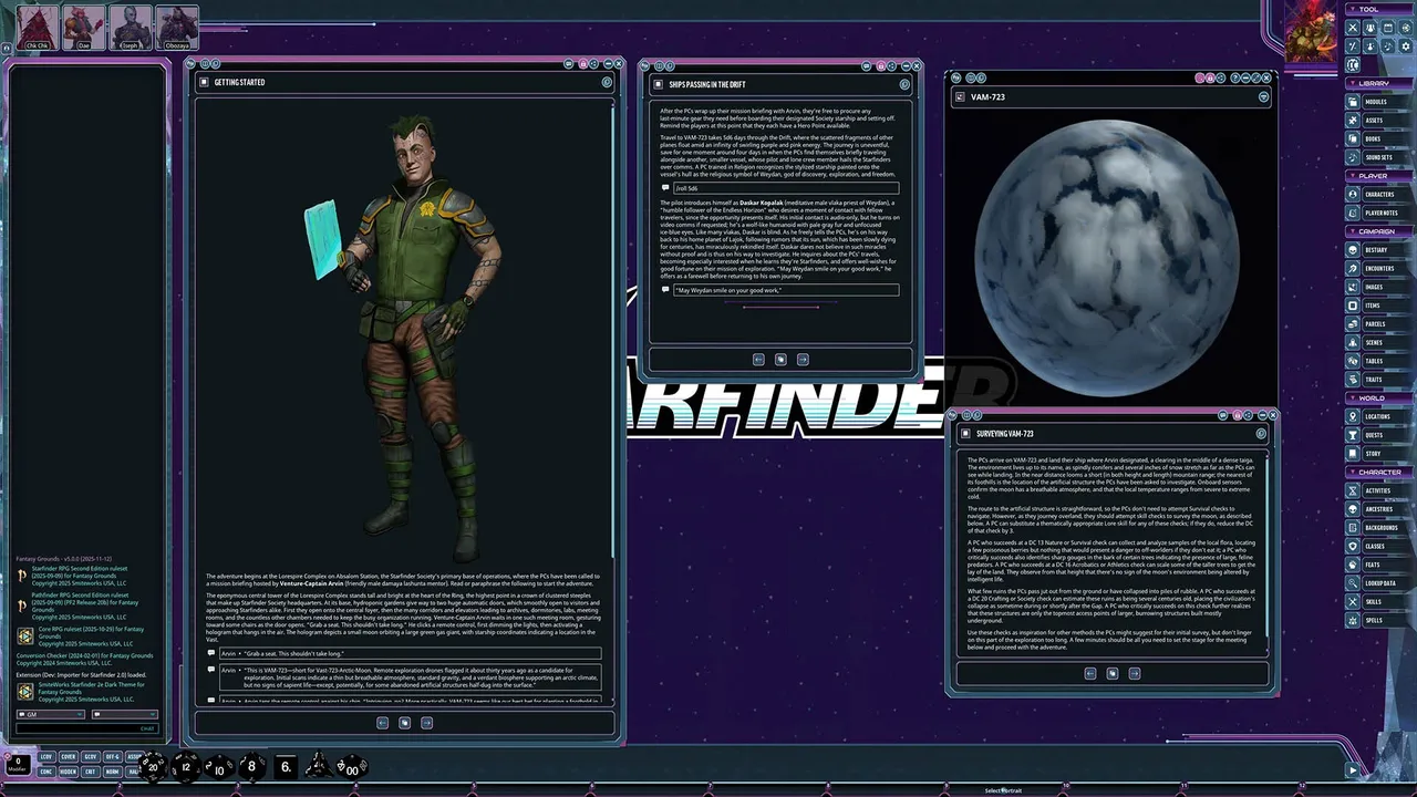 Fantasy Grounds - Starfinder Society - Invasion's Edge: Mystery of the Frozen Moon Screenshot 2