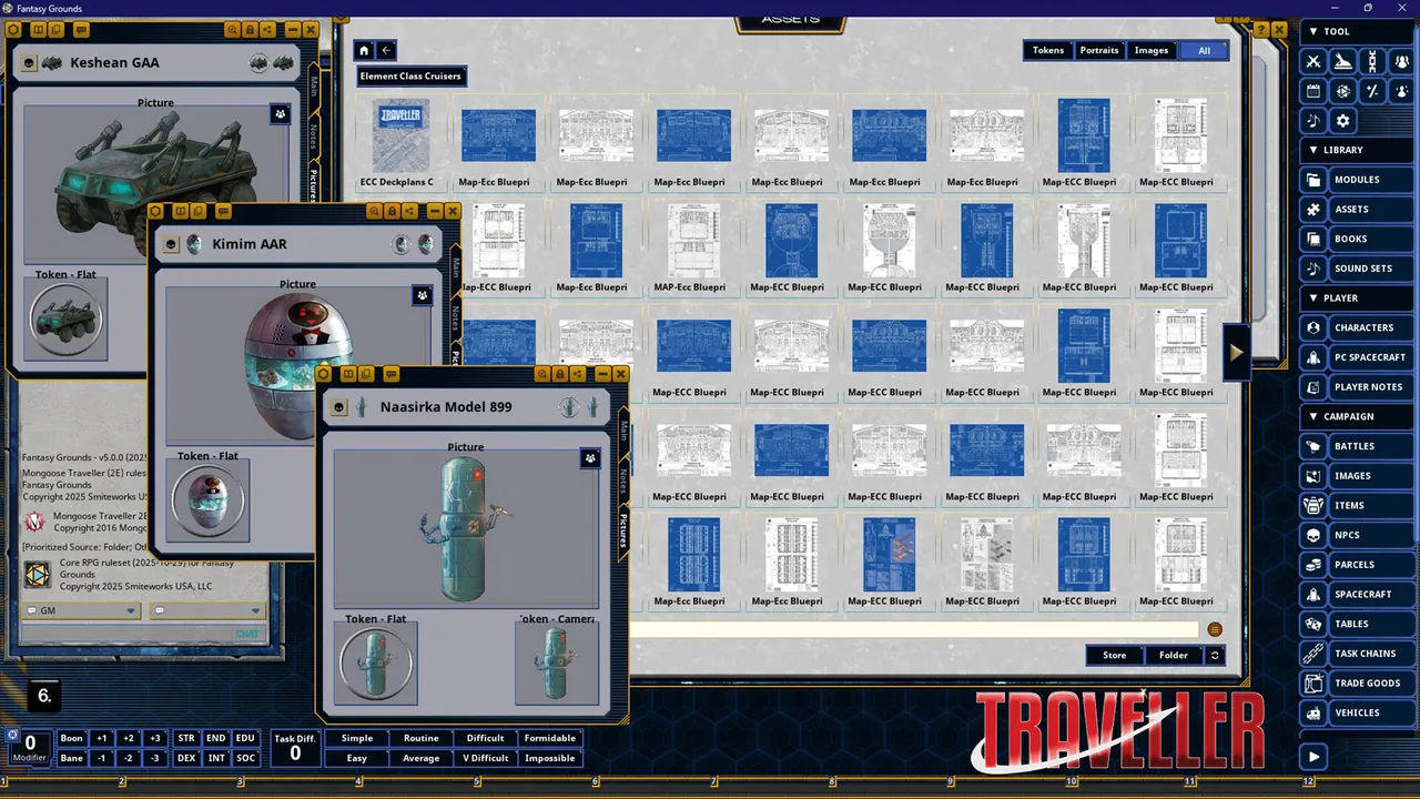 Fantasy Grounds - Traveller - Element Class Cruisers: Shipbuilder's Blueprints Screenshot 3