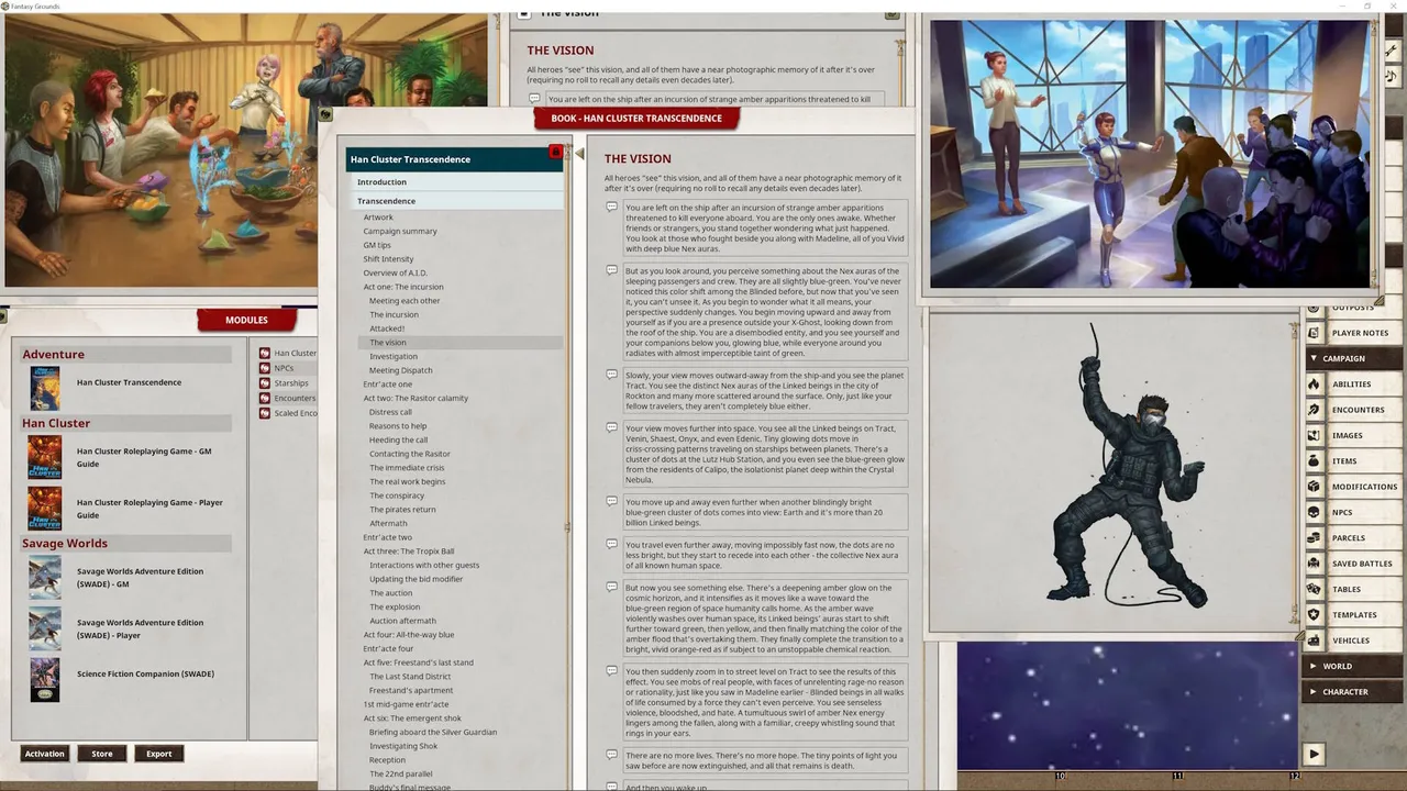 Fantasy Grounds - Han Cluster Roleplaying Game: Transcendence Screenshot 0