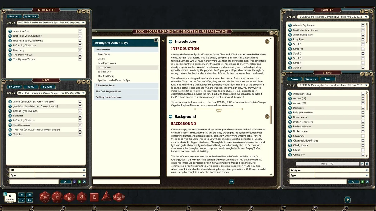 Fantasy Grounds - Dungeon Crawl Classics: Piercing the Demon's Eye Screenshot 4