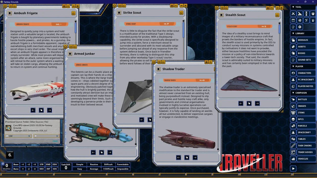 Fantasy Grounds - Traveller - Adventure Class Ships Screenshot 3