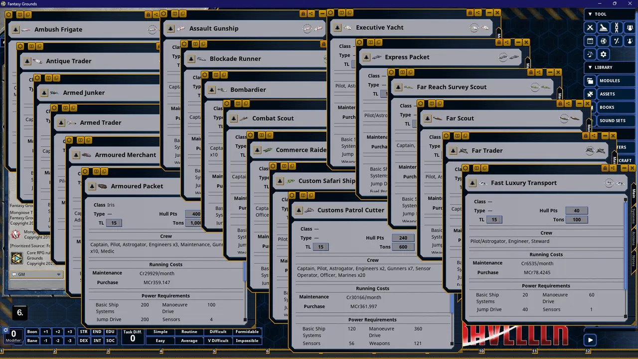 Fantasy Grounds - Traveller - Adventure Class Ships Screenshot 1