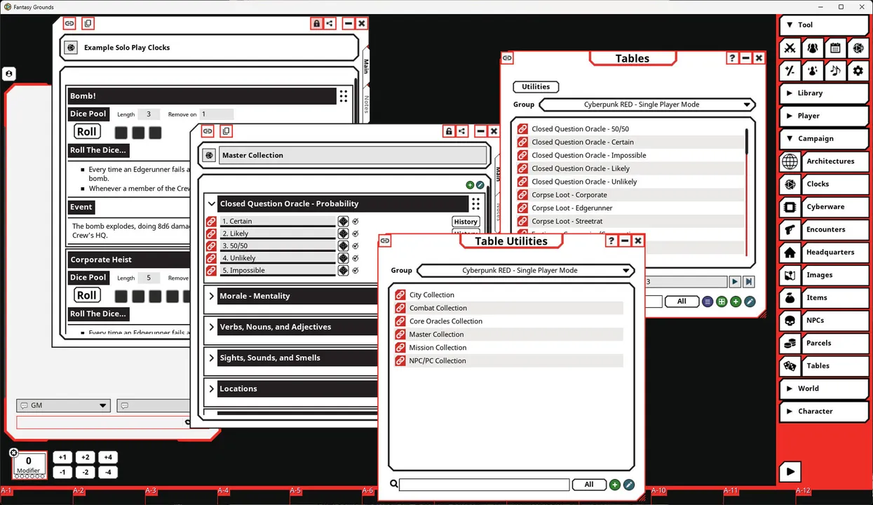 Fantasy Grounds - Cyberpunk RED - Single Player Mode Screenshot 1