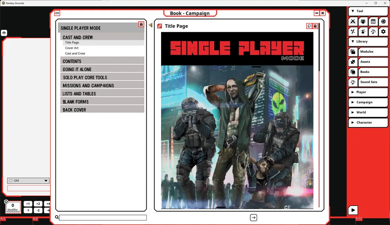 Fantasy Grounds - Cyberpunk RED - Single Player Mode Screenshot 4