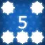 5 (five /ˈfaɪv/) is a number, numeral, and glyph. It is the natural number following 4 and preceding 6. icon