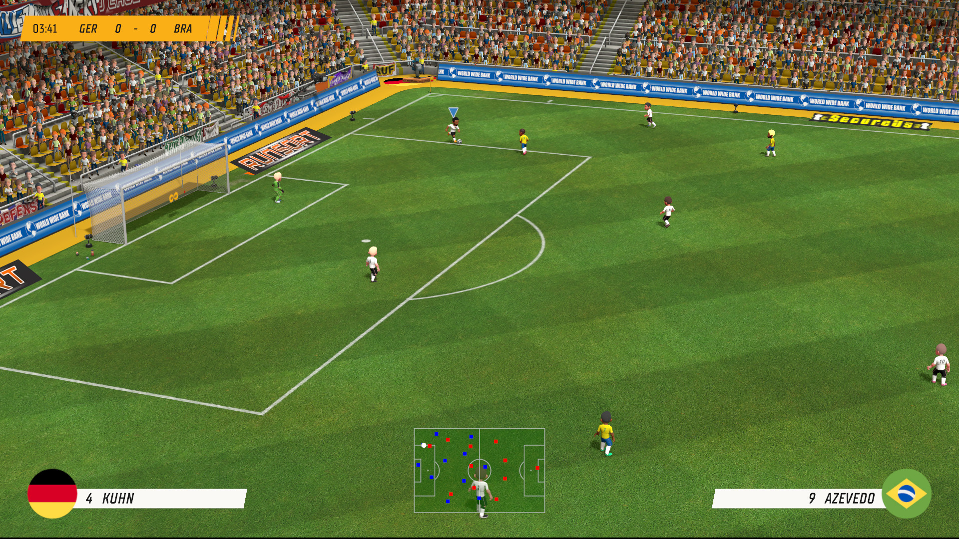 Super Soccer Blast: America vs Europe Screenshot 0