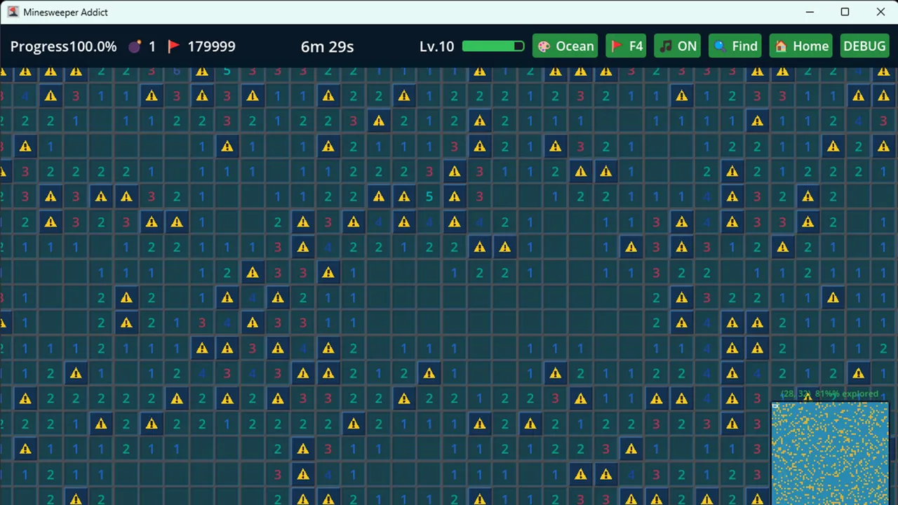 Infinite Minesweeper Simulator Screenshot 4