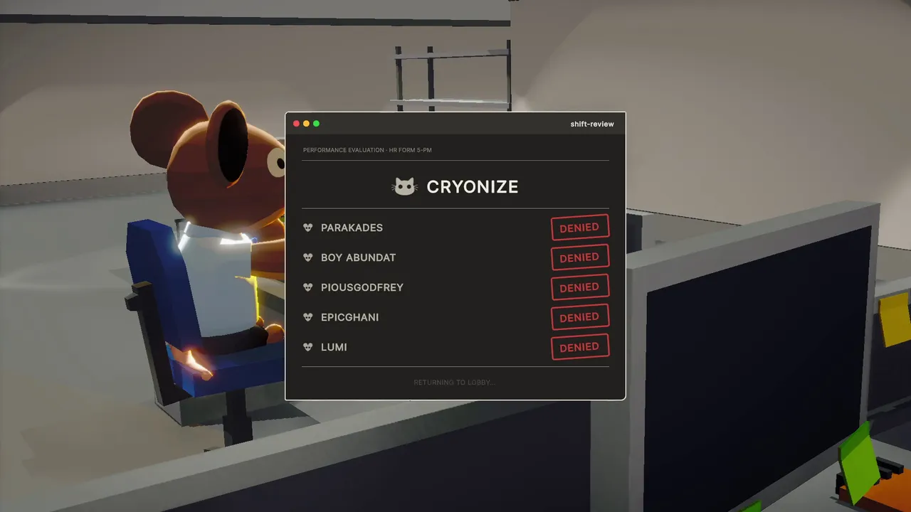 Clock-out Denied Screenshot 2