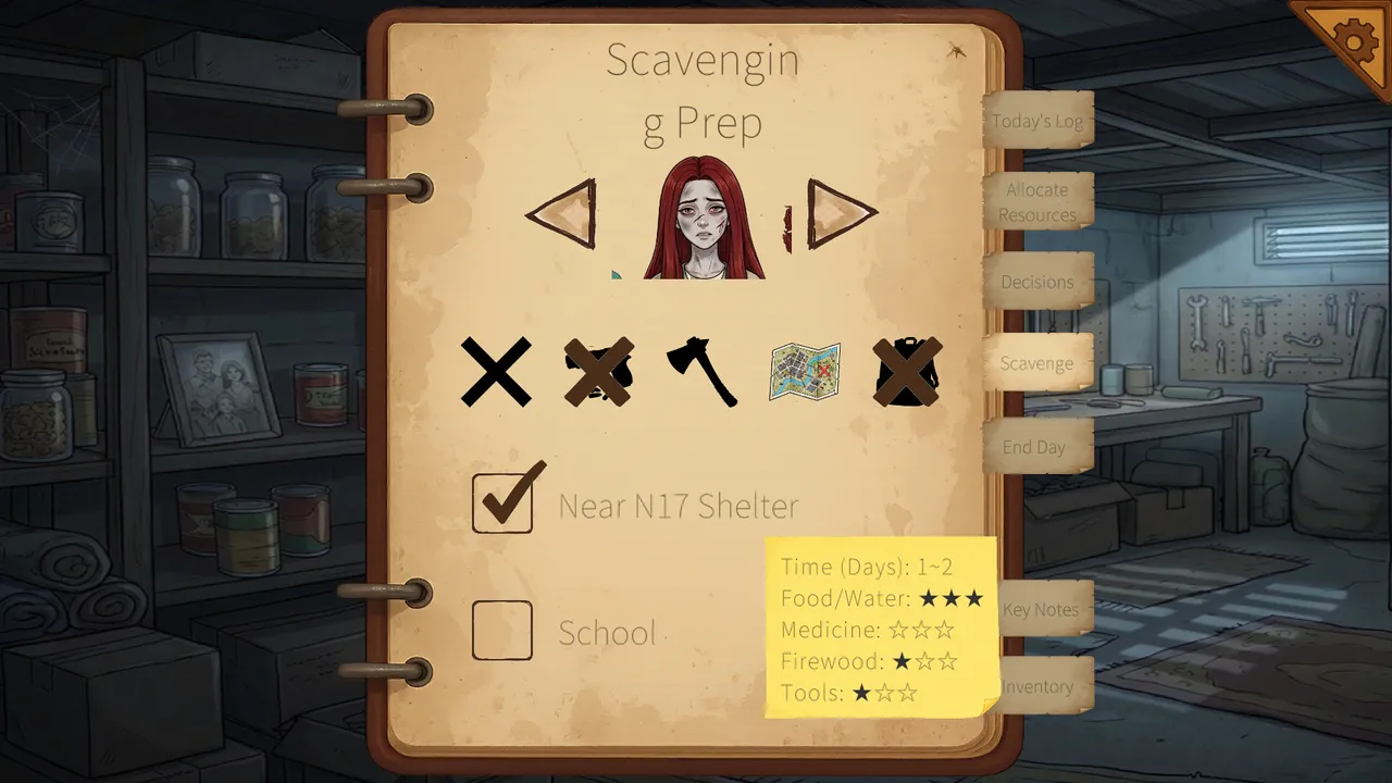 Survivor's Log: N17 Shelter Demo Screenshot 1