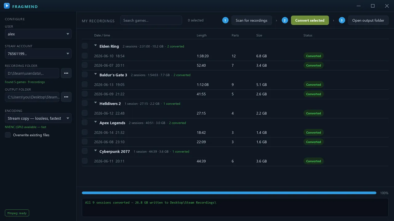 FragMend Screenshot 4
