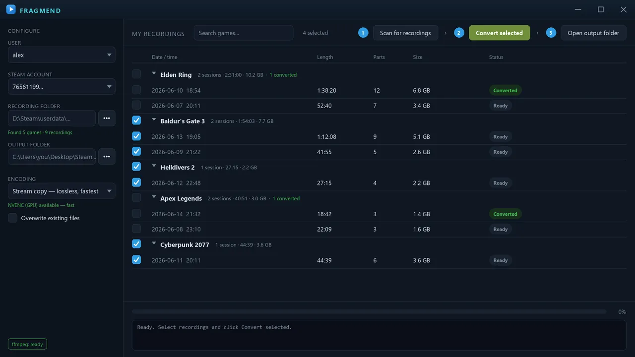 FragMend Screenshot 1
