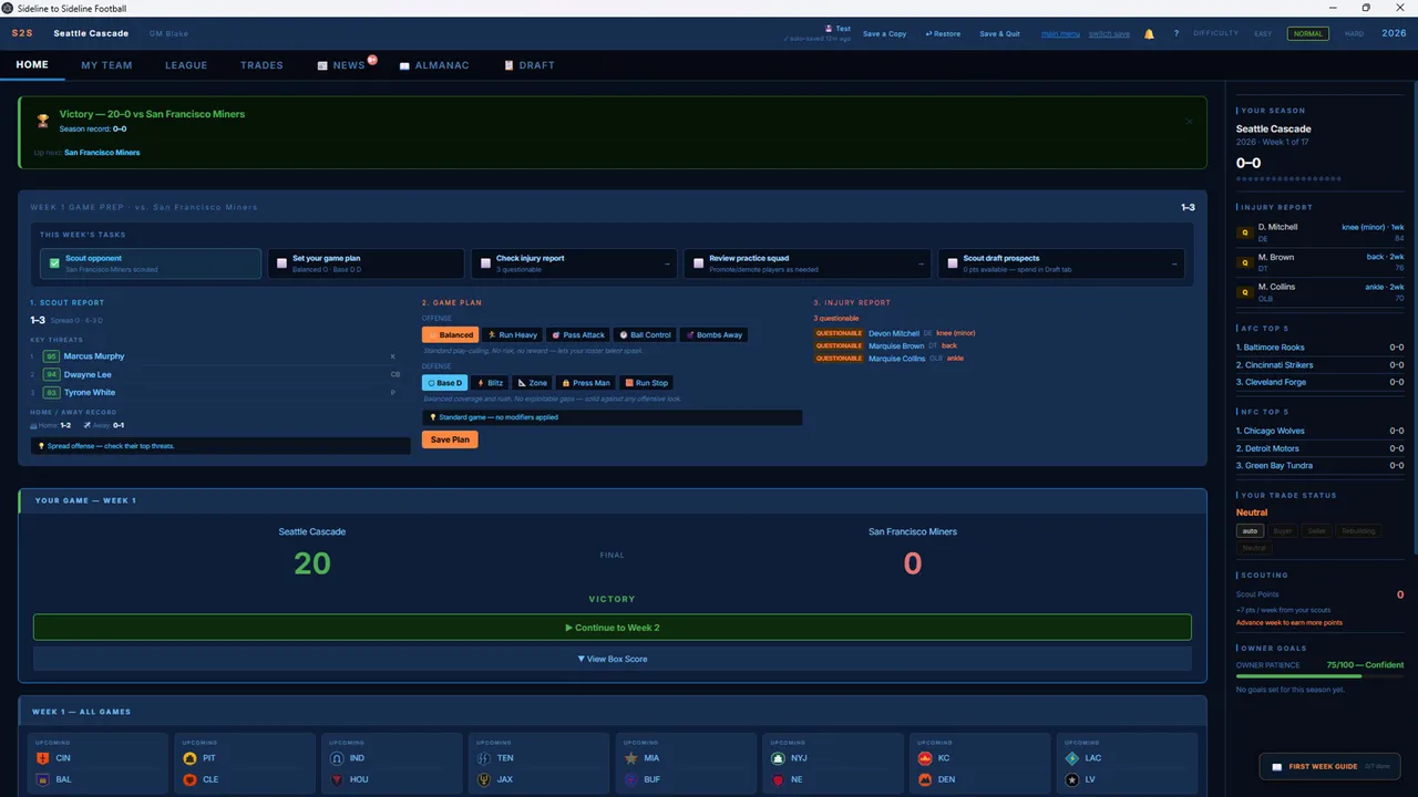 Sideline to Sideline Football Screenshot 2