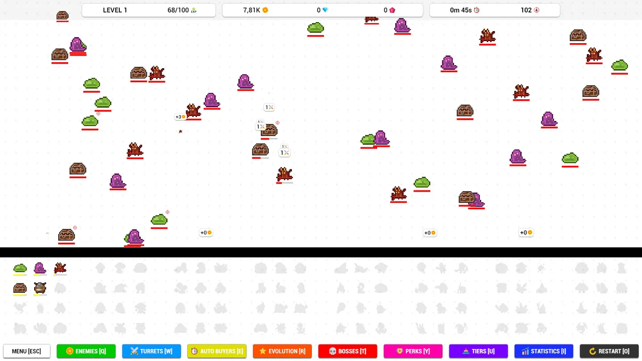 Idle Turrets Pixel Defense Screenshot 0