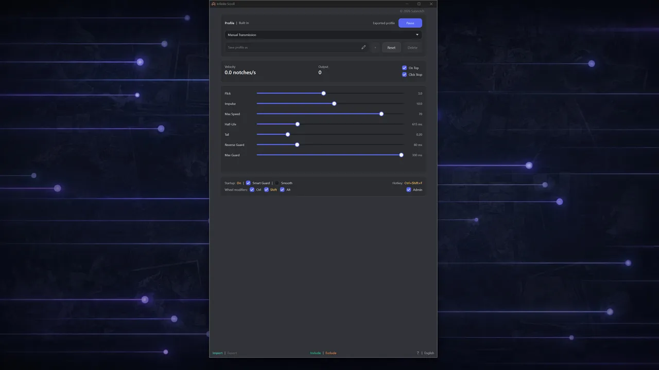 Infinite Scroll: Smooth Mouse Scrolling Screenshot 0