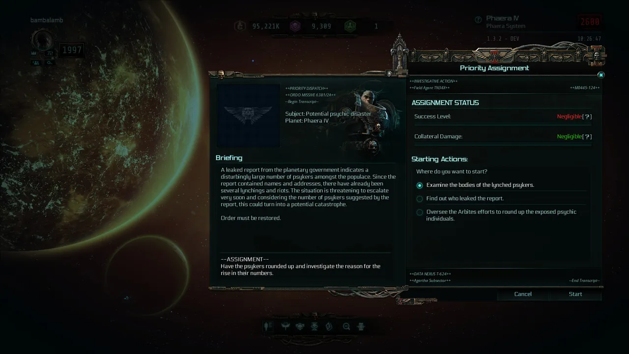 Warhammer 40,000: Inquisitor - Martyr - Discordant Choir Screenshot 1