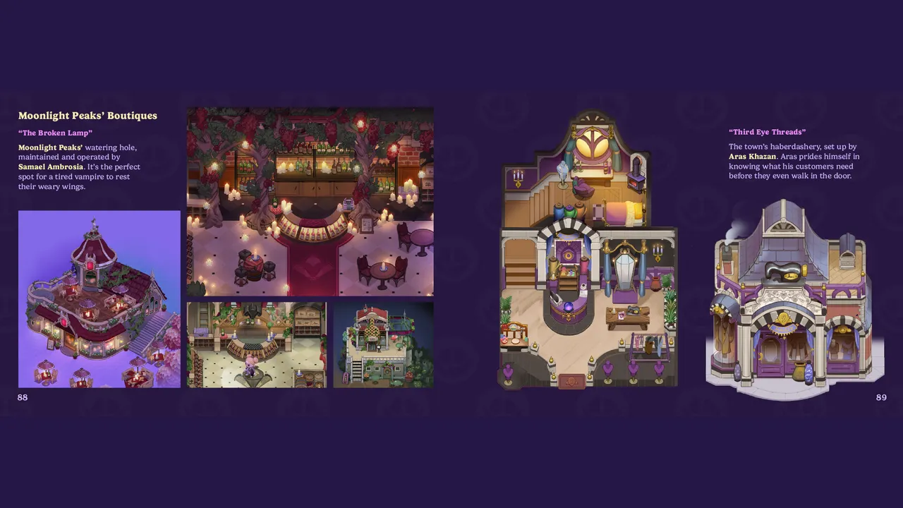 Moonlight Peaks - Art Book Screenshot 2