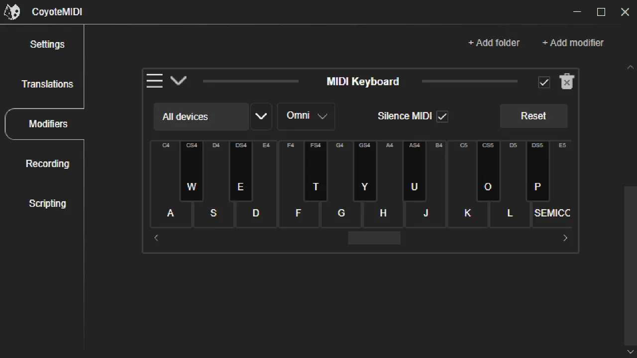 CoyoteMIDI: MIDI To Key Screenshot 1