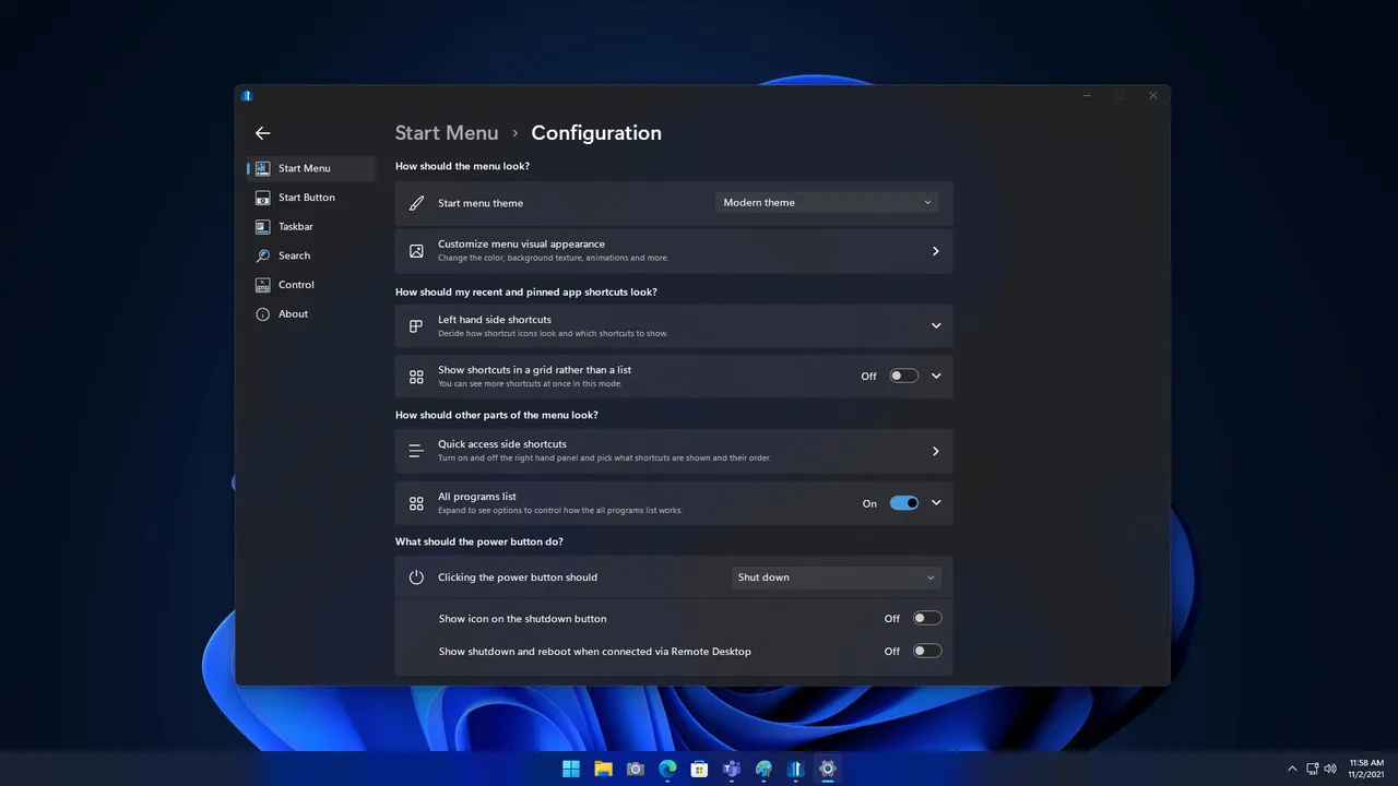 Start11 Screenshot 7