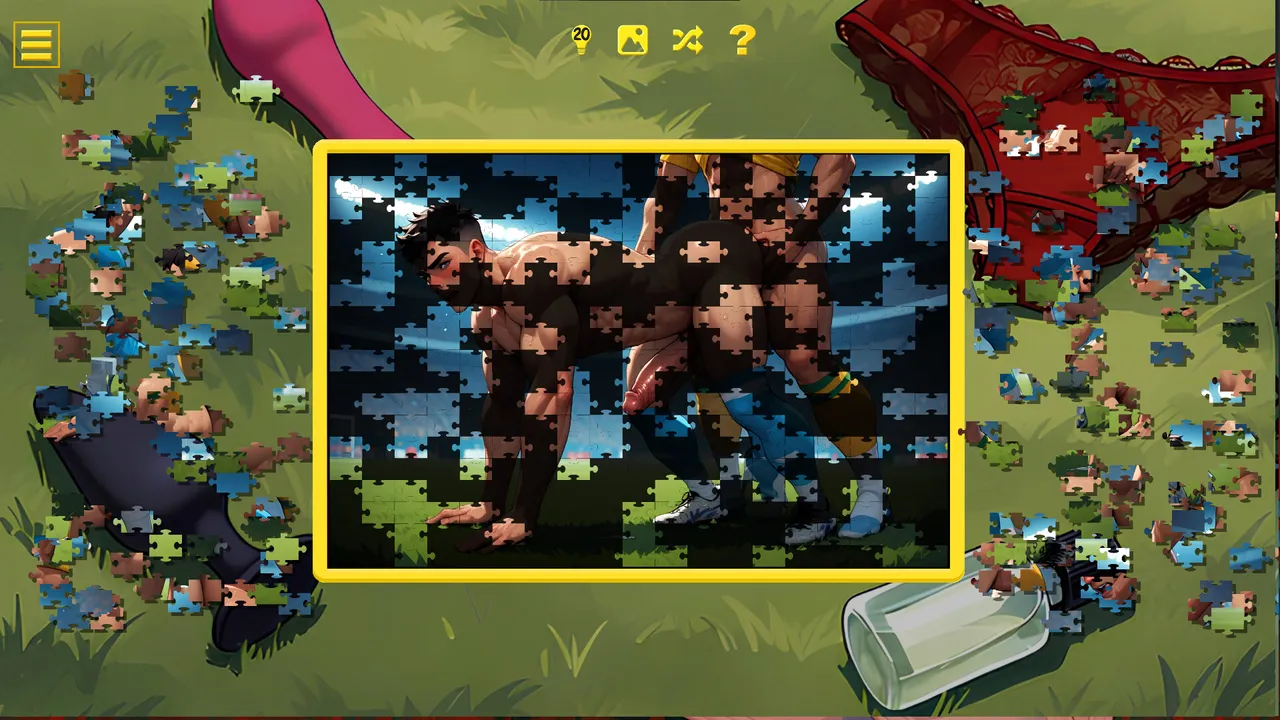 Soccer Cup Boys - Hentai Jigsaw Screenshot 2