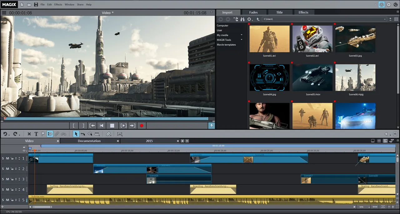 MAGIX Movie Edit Pro 2015 Plus Screenshot 0