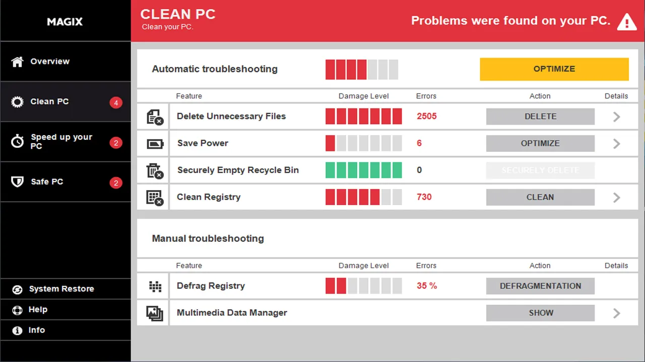 MAGIX PC Check & Tuning 2016 Screenshot 2
